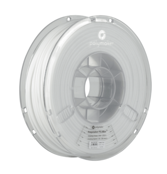 Tough PC PolyMax filament bílý 1,75 mm Polymaker 750 g