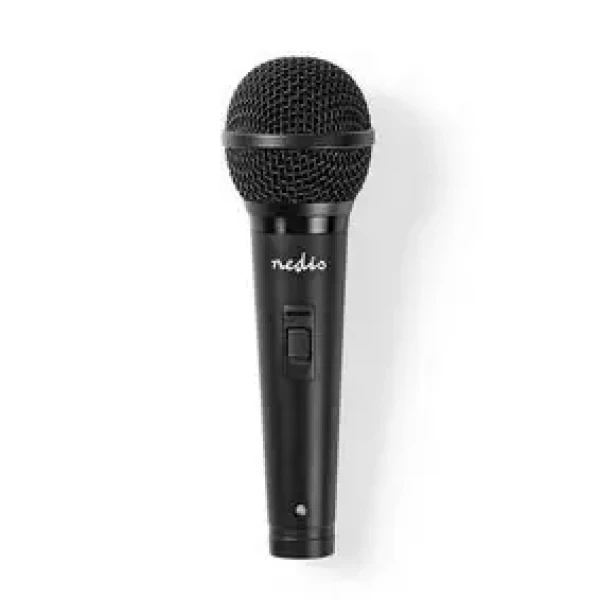Nedis Kabelový mikrofon černá / Kardioid / dynamický / 5.00 m / 80 Hz - 13 kHz / 600 Ohm / -72 dB / Vypínač (MPWD25BK)