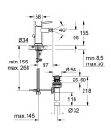 GROHE - BauClassic Bidetová baterie s výpustí, chrom 32864000