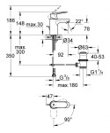 GROHE - Eurosmart Cosmopolitan Páková umyvadlová baterie ES, chrom 2337700E