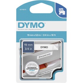 Páska do štítkovače DYMO D1 S0718070 polyester Barva pásky: bílá Barva písma:černá 19 mm 5.5 m