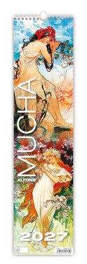 Nástěnný kalendář 2027 vázankový Helma Alfons Mucha