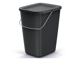 Koš odpadkový COMPACTA Q FLAP BASIC černý 9l - rozbaleno - neobsahuje víko