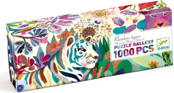 DJECO Panoramatické puzzle Duhoví tygři