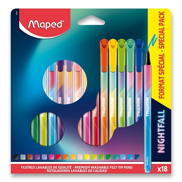 MAPED Fixy Color´Peps Deco Nightfall 18 barev