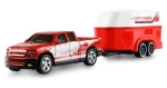 AMEWI RC Pickup Die Cast s karavanem červená