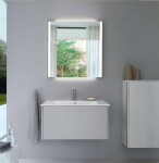 DURAVIT - XSquare Zrcadlo 80x80 cm, s LED osvětlením a vyhříváním XS7012000000000