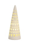 Räder LED lucerna Fir Tree 11 cm, bílá barva, porcelán