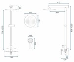 REA - Sprchový set s baterií 150mm ALDI černý REA-P8800