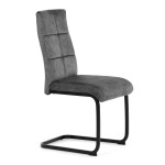 Židle jídelní, šedý samet, černá pohupová podnož
