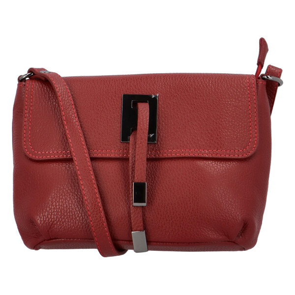 Módní malá dámská kožená crossbody Victorien vínová