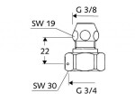SCHELL - Příslušenství Šroubení k vodoměru, chrom 065110699