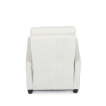 TV a relaxační křeslo, manuální polohování push back, potah manšestrová béžová látka