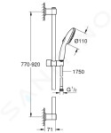 GROHE - Vitalio Start Set sprchové hlavice, tyče a hadice, 2 proudy, chrom 26955001