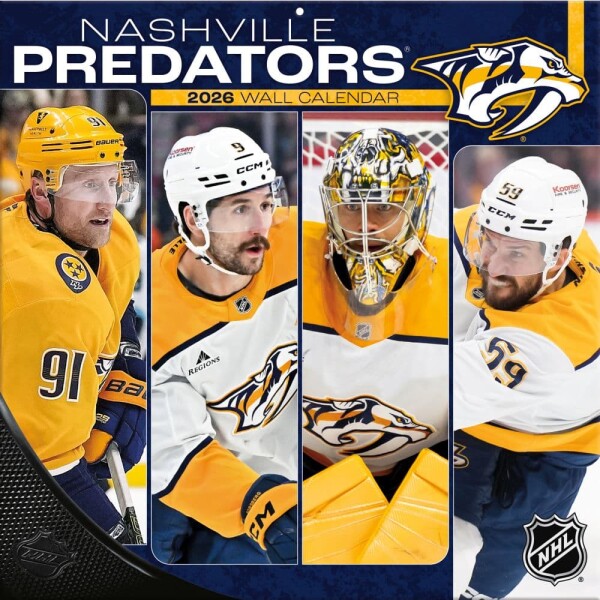 JF Turner Kalendář Nashville Predators NHL 2026 Wall Calendar