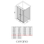 CERANO - Sprchový kout Antelo L - L/P - 6 mm - chrom, transparentní sklo - 104x100 - otočný CER-666601