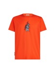 Pánské merino tričko s krátkým rukávem ICEBREAKER Mens 150 Tech Lite SS Tee Bear Tour, Fervid velikost: S