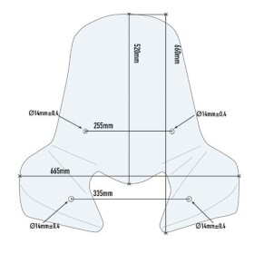 308A plexi čiré Honda SH 300i (07-14), Vision 110 (11-25) vxš520x665 mm