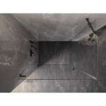 MEXEN/S - Lunar-B sprchový kout dveře křídlové levá 100 x 80 cm, transparent, grafit metal 832-100-080-95-00-L