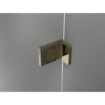 MEXEN/S - Lunar L vanová zástěna FIX 80 x 150, transparent, zlatá 897L-080-000-50-00