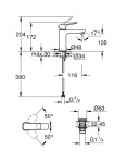GROHE - Dice Umyvadlová baterie s výpustí Push-Open, matná černá 1018332430