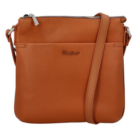 Jednoduchá dámská crossbody kabelka Erné, hnědá