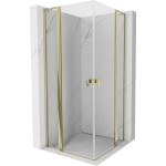 MEXEN/S - Mist L Duo sprchový kout dveře křídlové 90 x 90, transparent, zlato 8A4L-090-090-50-00