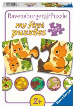 Ravensburger Moje první puzzle Zvířátka a mláďata 9x2 dílků
