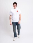 Tričko Edwin Japanese Sun TS White garment washed