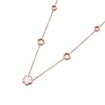 Náhrdelník s jemnými květy Fiora Rose Gold - chirurgická ocel, Zlatá 40 cm + 5 cm (prodloužení)