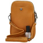 Trendy dámská koženková crossbody kapsa Asirys, tmavě žlutá