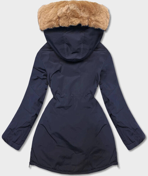Tmavě modrá dámská zimní bunda parka (CAN-588BIG) odstíny modré 46