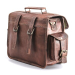 Kožené retro moto brašny hnědé 6L