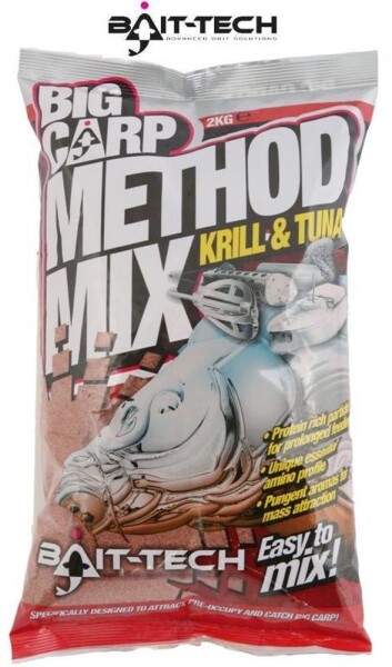 Bait-Tech Krmítková směs Big Carp Method Mix Krill & Tuna 2kg,Bait-Tech Krmítková směs Big Carp Method Mix Krill & Tuna 2kg