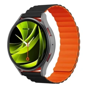 Mobile Origin Easy Strap Magnetic Watch magnetický řemínek Quick Release 20mm černo-oranžová (MO-ESM20-BLK-ORG)