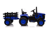 Mamido Dětský elektrický traktor s vlečkou 12V 7Ah modrý