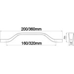 Siro Nábytková úchytka 2318 rozteč: 320mm nikl broušený (S12270)