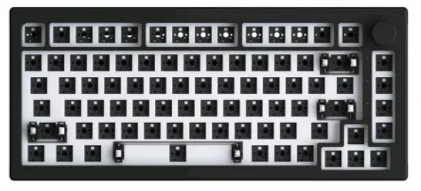 Akko 5075S RGB Barebone - černá / Tělo klávesnice / RGB / formát 75% / ANSI (6925758624183)