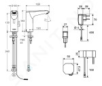 SCHELL - Xeris E Elektronická umyvadlová baterie, síťové napájení, chrom 012540699