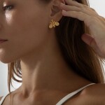 ELENYS Bee Honey – pozlacené náušnice 18K žluté zlato