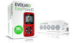 EVOLVEO EasyPhone ID, mobilní telefon pro seniory, červený