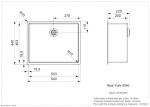 Reginox - Nerezový dřez New York 50x40, sítko comfort R27646