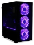 IBox Passion V4 černá / PC skříň / Mini Tower / RGB podsvícení / dálkové ovládání / tvrzené sklo / 1x USB 3.0 (OPV4)