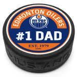 Mustang Puk Edmonton Oilers NHL #1 Dad Textured Puck