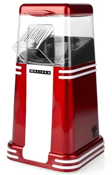 Nedis Popcornovač Melissa bílo-červená / Popcornovač / 1200 W / 60 g / 2-4 min (16310187)