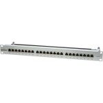 Intellinet 24-Port Cat6a Patchpanel geschirmt 1HE Kabeleinführung 90° abgewinkelt schwarz 24 portů patch panel 483 mm (1