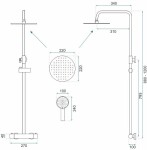 REA - Sprchový set s baterií 150mm s termostatem PAROT kartáčovaná zlatá REA-P2323