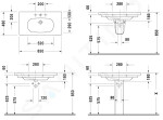 DURAVIT - D-Code Umyvadlo nábytkové 850x480 mm, s přepadem, s otvorem pro baterii, bílá 03428500002