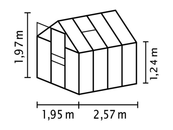 Polykarbonátový skleník – Vitavia Venus 5000, PC 6 mm, zelený
