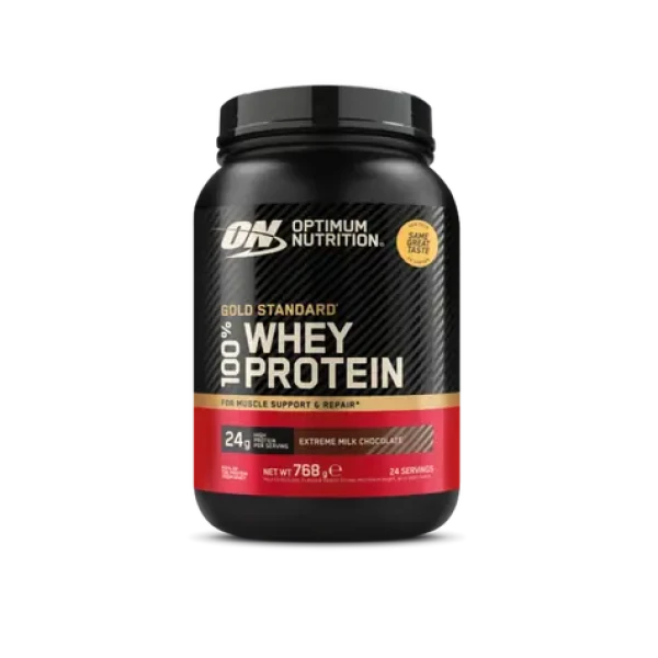 100% Whey Gold Standard - Optimum Nutrition (mimořádně mléčná čokoláda, 768 g) (4248-110-768g-extrememilkchocolate)